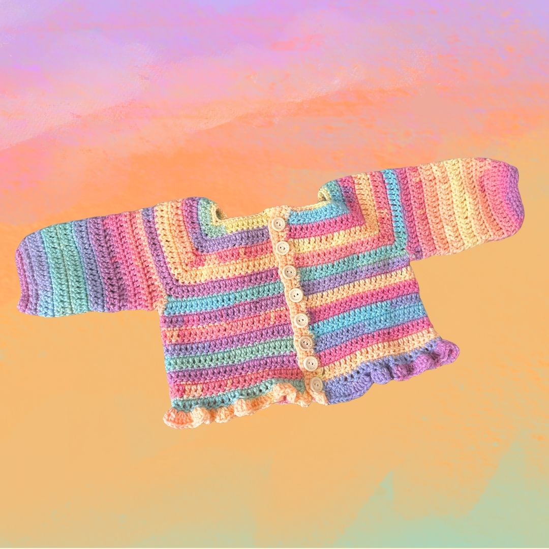 Bogha Báistí Baby Cardigan Rainbow Baby Cardigan
