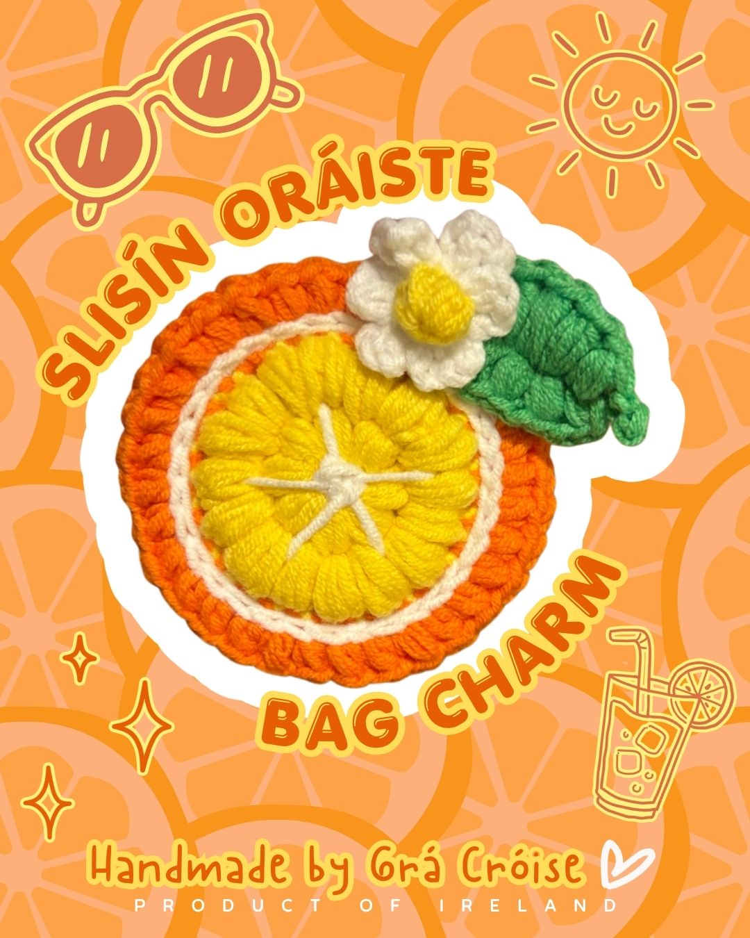 Slisín Oráiste Orange Slice Bag Charm